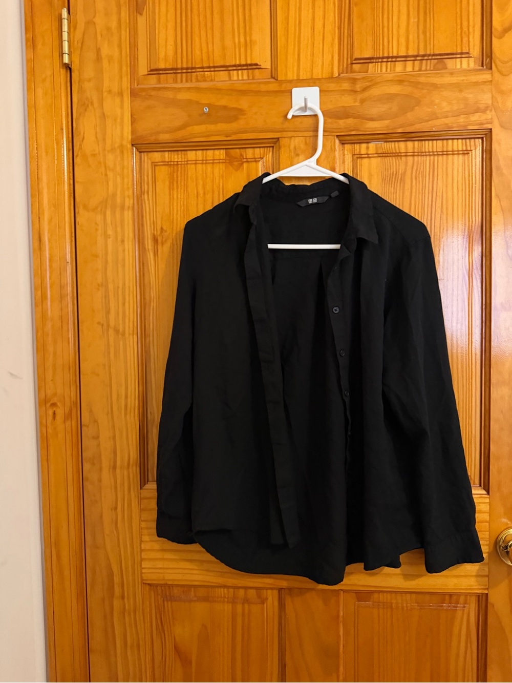 Men's Black Button-Up Jacket Coat
